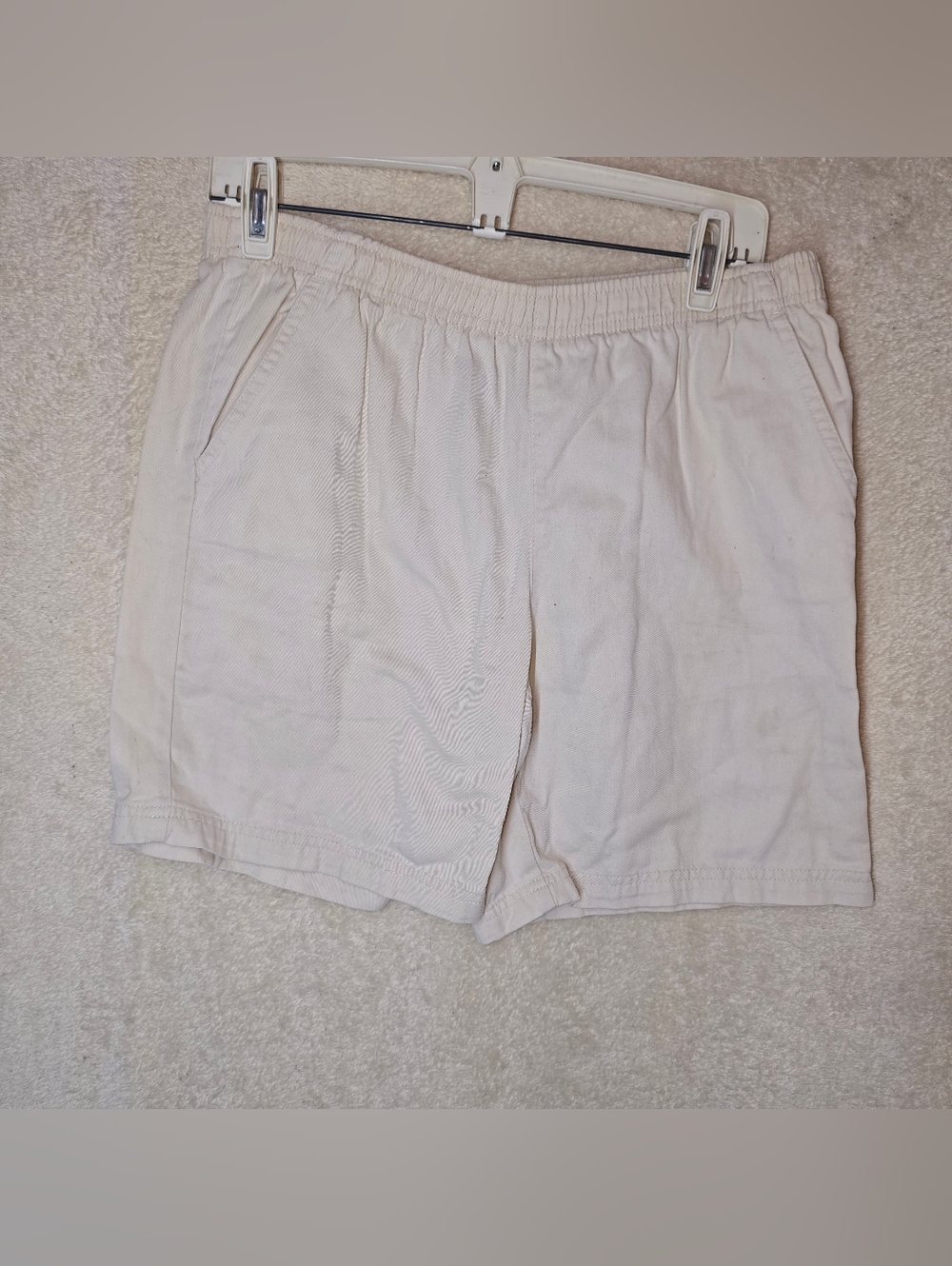 White Stag Girls Ivory Elastic Waist Stretch Shorts Size S(4-6)